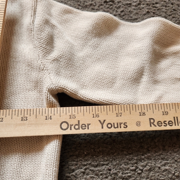 RALPH LAUREN POLO Kids Sweater Size 6 Cream Pullover 1/4 Zip Logo Designer - Picture 9 of 10